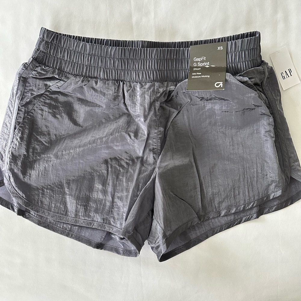 Grey Sheen Gap Fit Shorts
